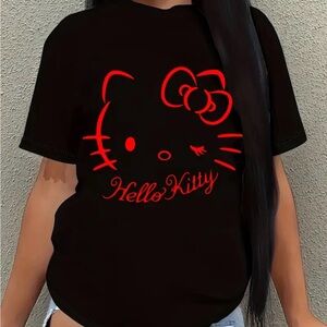 NEW Hello Kitty T-Shirt in Black and Red